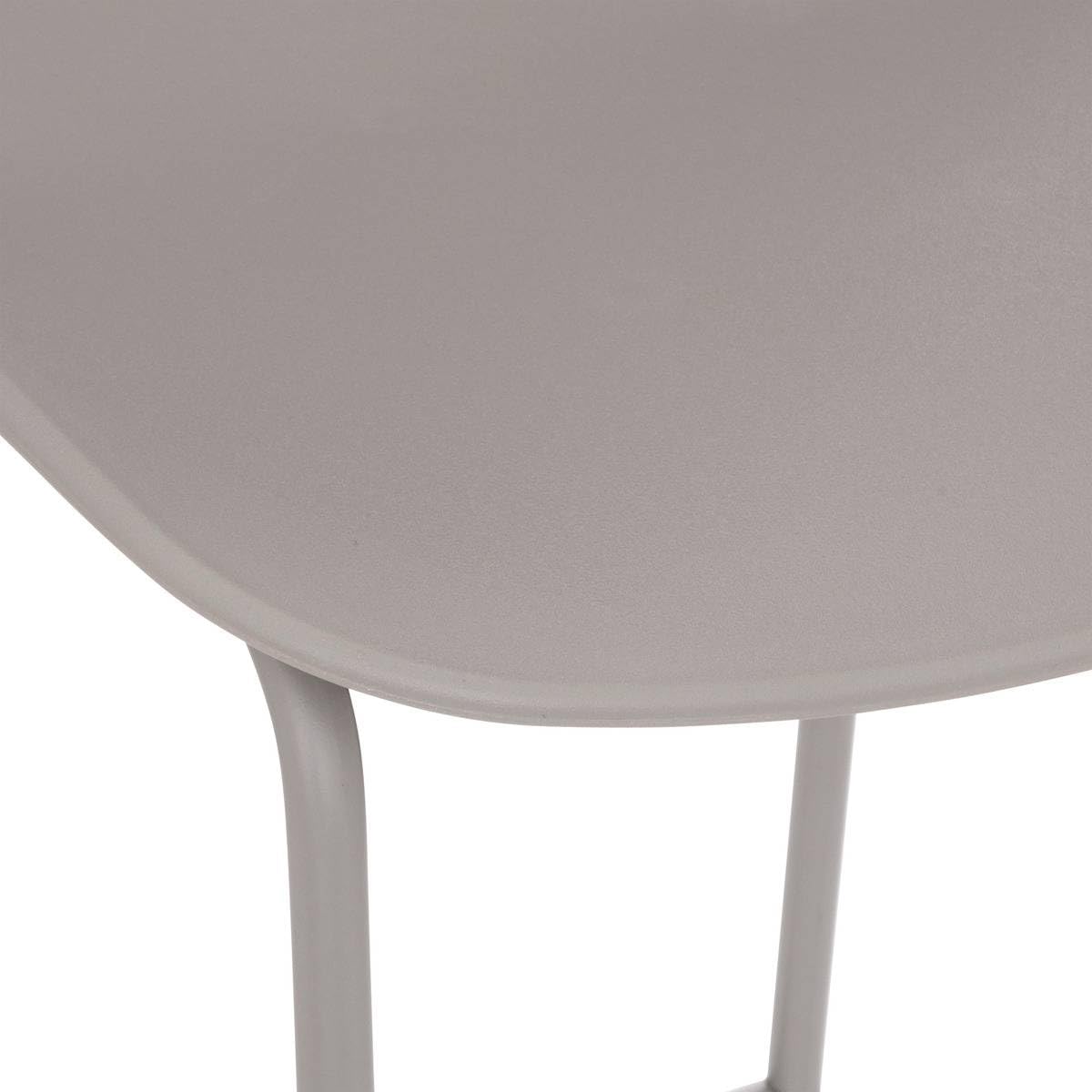 Atmosphera - Sgabello da bar Otac grigio - Altezza 82 cm, Seduta 66 cm - Gambe in metallo, poggiapiedi - Per cucina, isola centrale