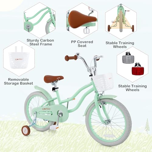 Image of BABY JOY Kids Bike, 12 14 16 18 20 Inch Boys Girls Bike w /Removable Basket