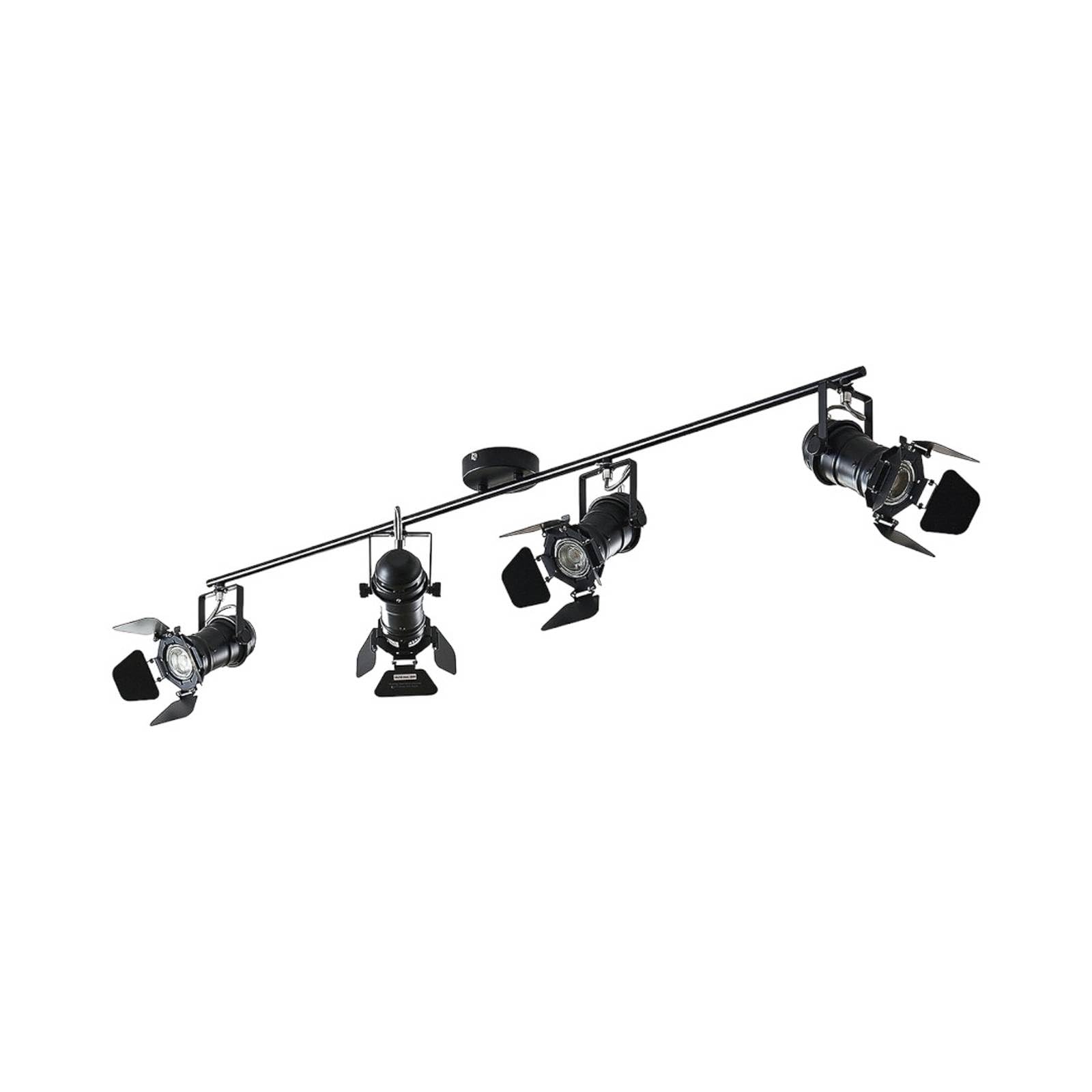 Lindby Black Ceiling Light Tilen Dimmable (Industrial Design) In Made Of Metal For E.g. Living Room & Dining (4 Light Sources, Gu10) From Ceiling Lamp