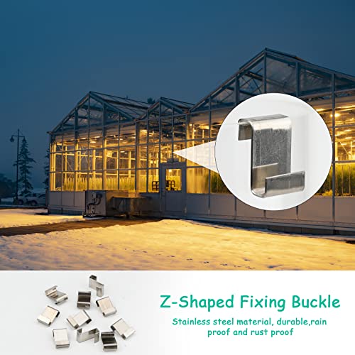 Greenhouse Glass Clips 200 Pieces Stainless Steel Greenhouse Glass Pane Fixing
