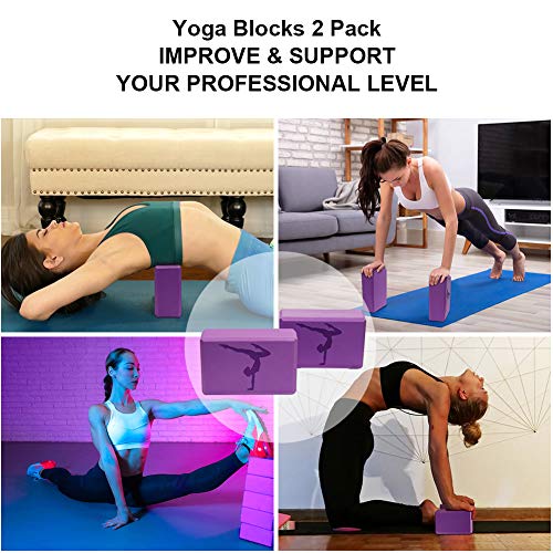 image for Genrics Yoga Blocks 2 Pack, Yoga Blocks for Women Yoga Blocks 2 Pack w