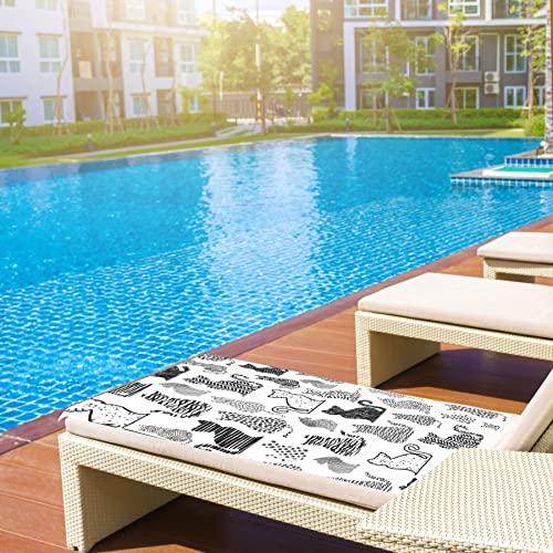 Livilan Cat Kitten Beach Towel For Women, Microfiber Anime Picnic Bath Pool Yoga Towel, Soft Cute Quick Dry And Sand Proof Beach Towels, Cat Hello Kitty Gifts For Cat Lover Thin Towels 30”X60” #TOP3