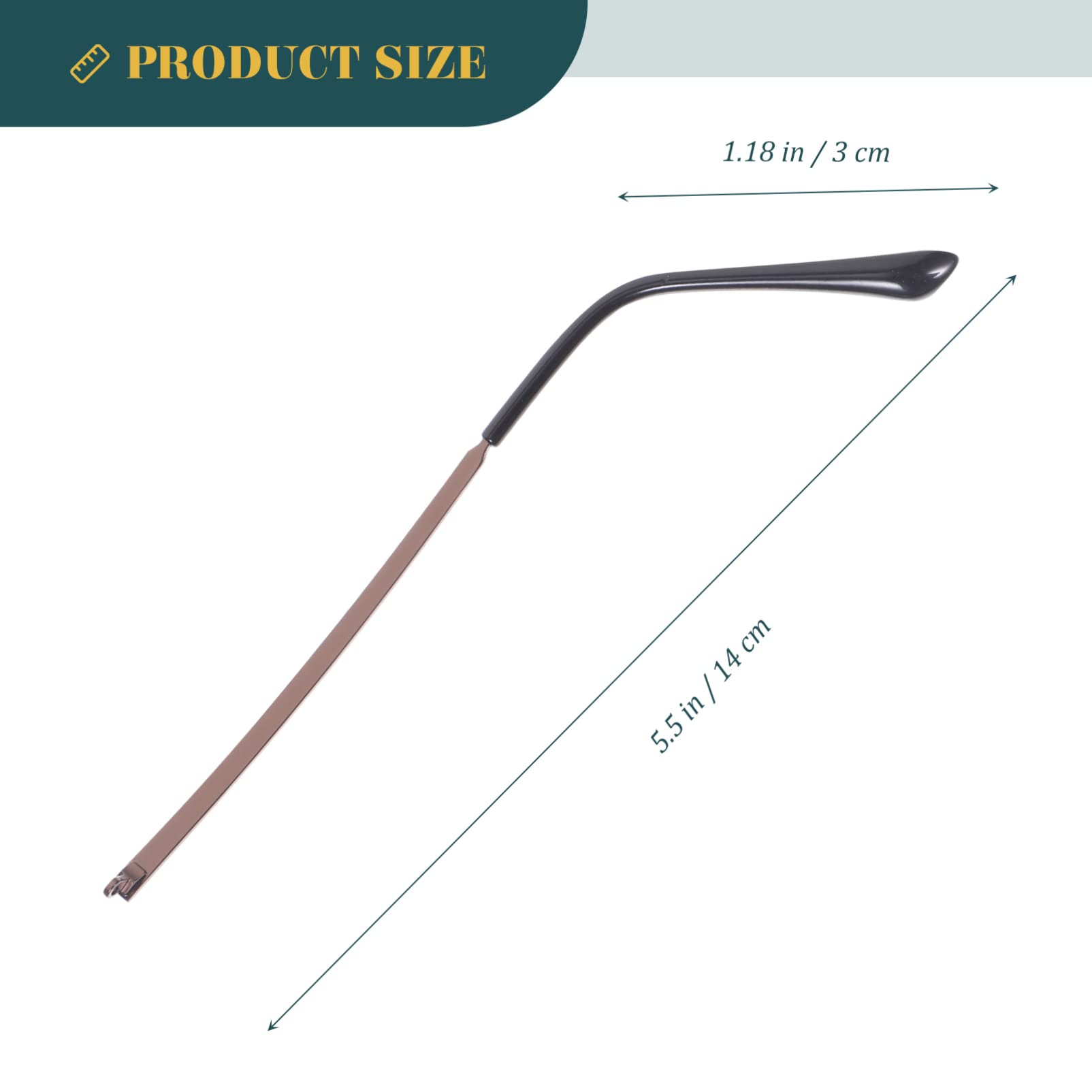POPETPOP Eyeglasses Temple Replacement: Metal Eyeglasses Arm Glasses Sleeve Retainer Sunglasses Glasses Eyewear for Replacement - Image 4
