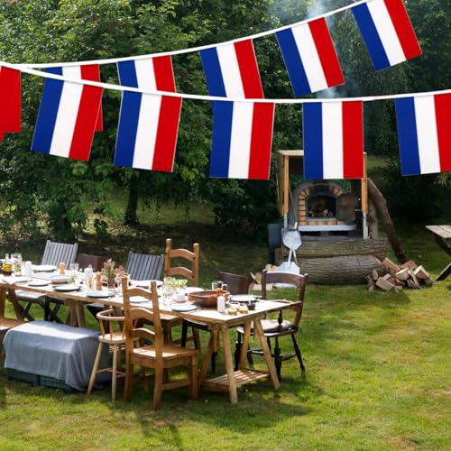 Image of Netherlands Flags Dutch String Flag Banners for Patriotic Events Independence Day Sports Bars Inside Outside Decorations 33 Feet 30 Flags