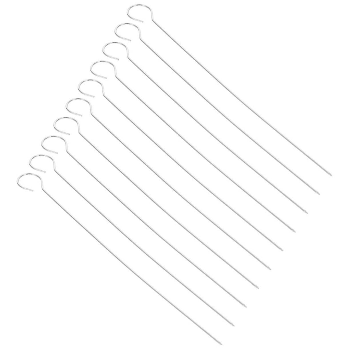 SHINEOFI 25pezzi Spiedini per Barbecue in Acciaio Inox Riutilizzabili per Grigliare Pollo Gamberetti Verdure Lunghe per Sicurezza Facili da Pulire per Campeggio e Feste