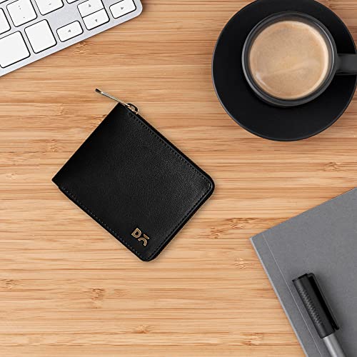 Image of DailyObjects Women's Zip Wallet | Made with Vegan Leather Material | Carefully Handcrafted | Holds up to 8 Cards | Slim and Easy to Fit in Pocket | Coin Pocket with Button Closure