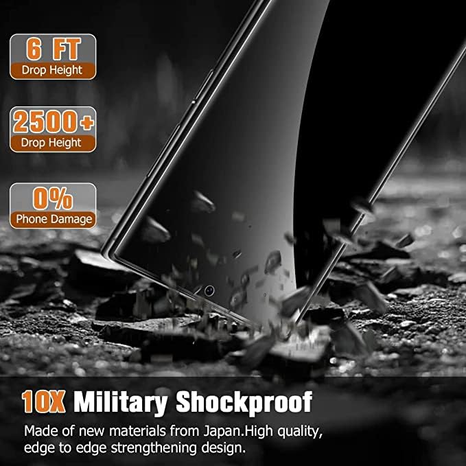 Image of OXYZAIN Samsung Galaxy S23 Ultra 5G 6.8 inch Privacy Screen Protector Tempered Glass Screen Protector guard', Anti-Spy, Support Fingerprint Unlock with Easy Installation kit [PACK OF 1]