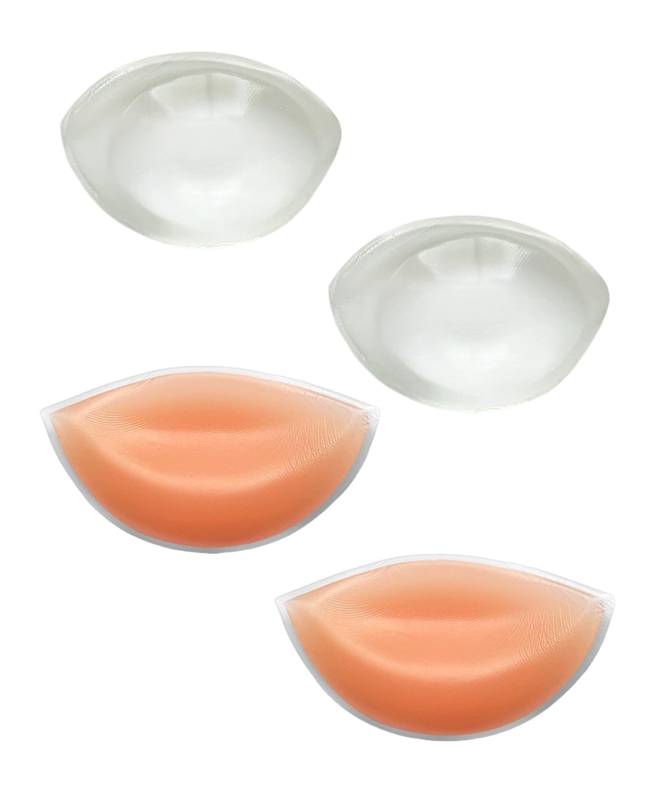 hommova 2 Pair Chicken Fillet Bra Inserts, 2 Colors Silicone Bra Inserts Push up Enhance the Contour