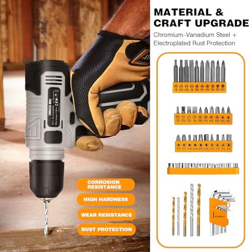 180-Piece Tool Set with Cordless Drill