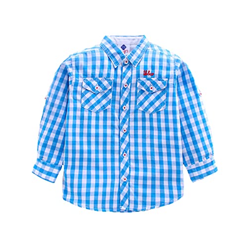Image of Tonyboy Boy's Checkered Regular Shirt (2491 Sky 18-24 Months)
