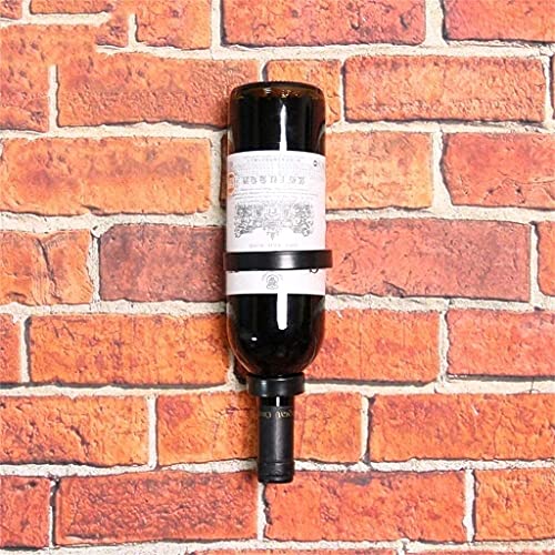 LWDXMYKW Stojak na butelki wina przechowywanie wina montowany na ścianie stojak na wino z kutego żelaza stojak na wino z półką na wino do góry nogami stojak na butelki wina przechowywanie