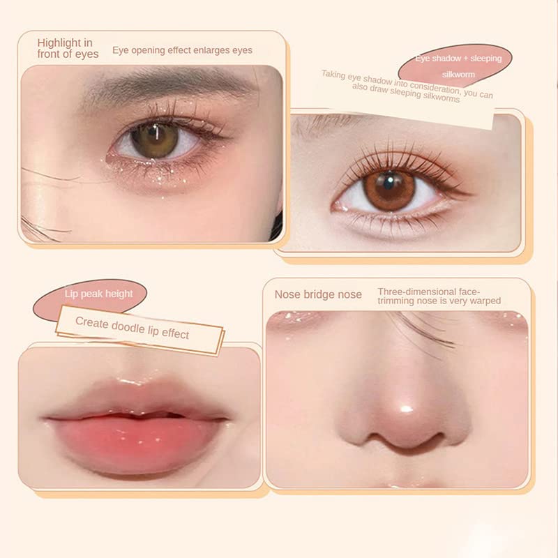 Amazon.co.jp: ハイライト アイシャドウペンシル 一本多役 2-in-1