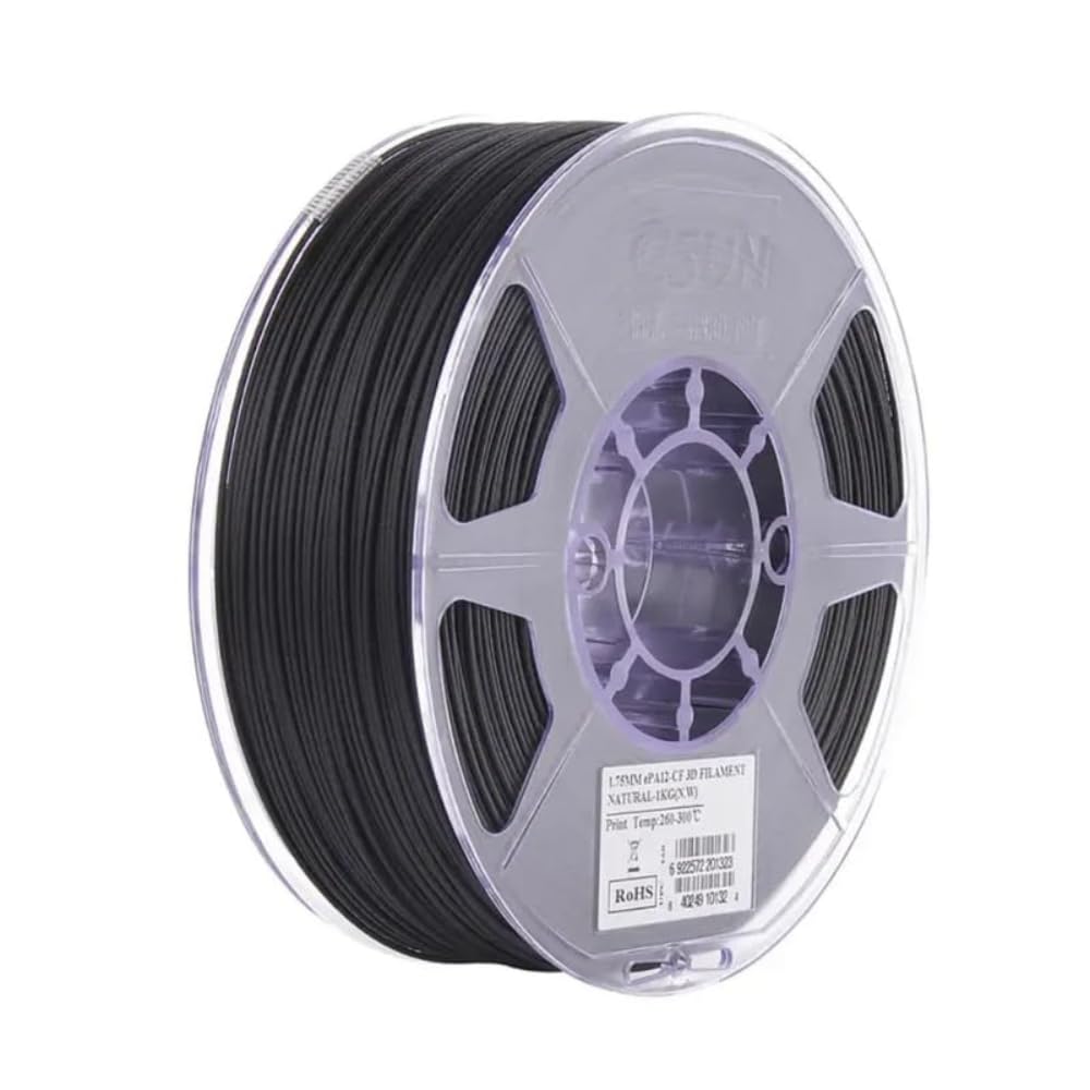 3IDEA e-Sun PA 12-CF Filament 1.75mm, 3D Printer Filament, 1KG Spool 3D Printing Filament for 3D Printers, Natural