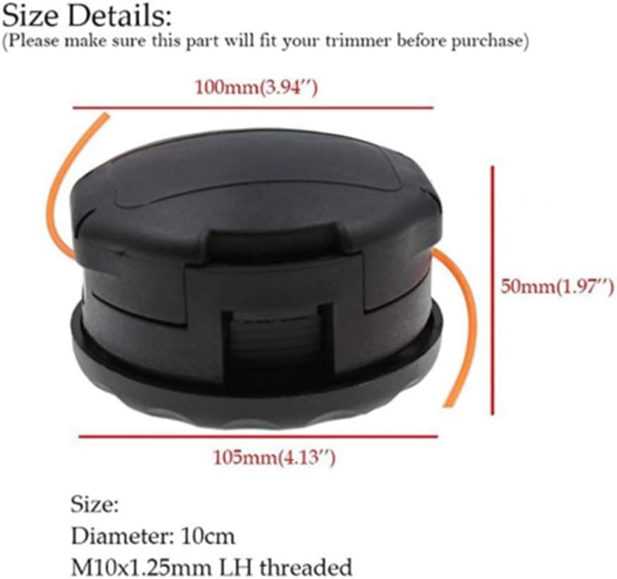 dcvbny Trimmer Head for Echo Speed Feed 400 SRM-225 SRM-210 SRM-230 Weed Eater Pas210 Pas211 Pas225 for Straight Shaft Model String Trimmers, Not Fit for Curved Shaft Trimmer (1 Pack Black)