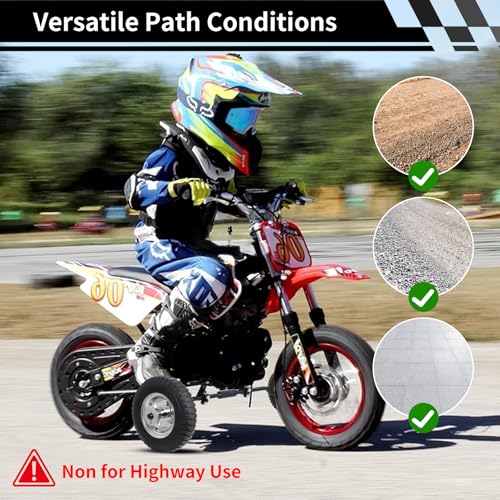 Image of Tayizoo Dirt Bike Training Wheels,Compatible with honda CRF50 XR50 Z50 Z50R yamaha PW50 TTR50 razor MX350 MX125 MX400 etc most 50CC 49cc Dirt Bike 1 Set