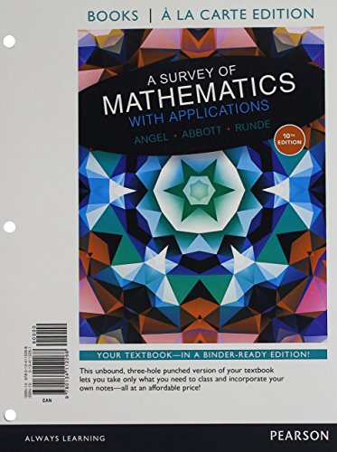 Survey of Mathematics with Applications with In... 0134212363 Book Cover