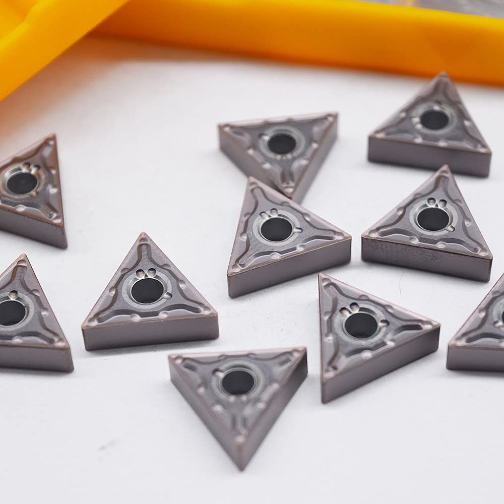 Carbide Milling Inserts TPG322, TPGN160308 Black Coated Carbide Turning Inserts for Indexable End Mill,10pieces/Pack