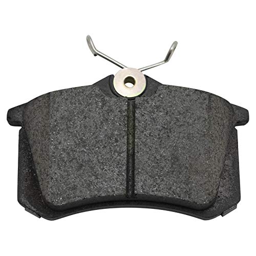 Image of TRQ Performance Rear Brake Pad and Rotor Set Ceramic Slotted Drilled G Coated Rotors Calipers Compatible with 1999 Volkswagen Jetta
