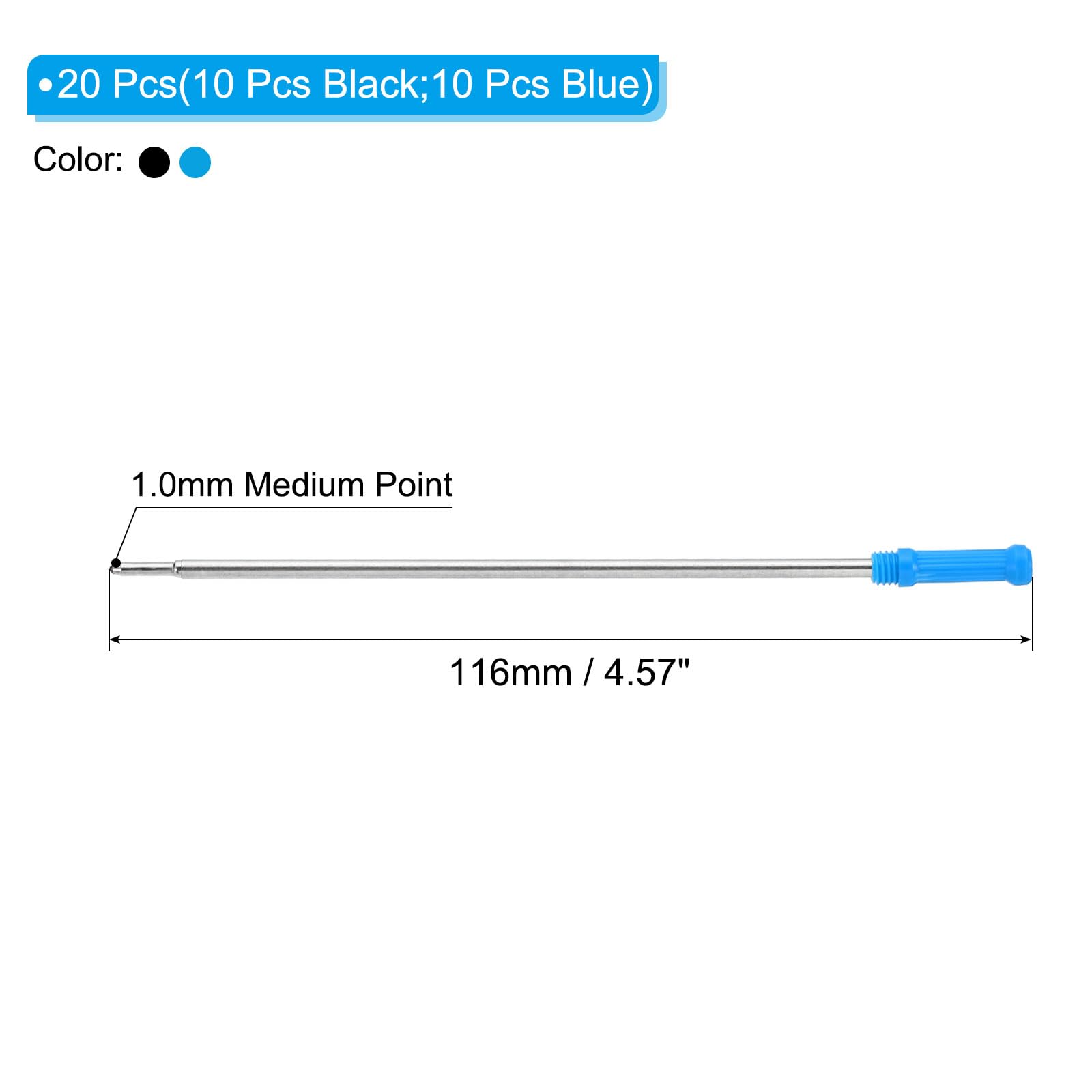 PATIKIL 1mm Pen Ink Refills - Image 2
