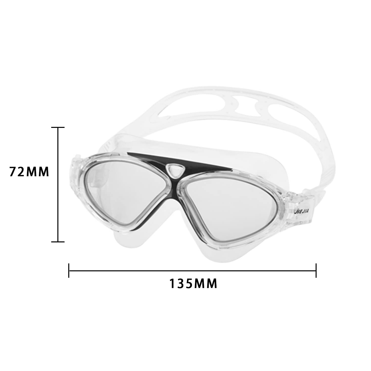 GWAWG Swimming Goggles No Leaking Anti Fog with Adjust Comfortable Silicone Skirt for Adult Men Women Junior Kids(Black) - Image 3