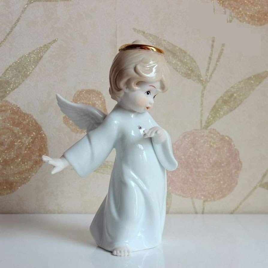 【美品】人形 天使 陶器 オブジェ 置物 インテリア 工芸品 美術品 A3113 Amazon.co.jp: 像の壁画の彫刻 彫刻像のキャラクター天使の置物