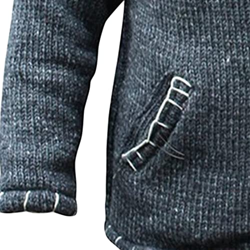 Men'S Knit Hoodie Pullover Fashion Color Block Hip Hop Long Sleeve Splicing Hooded Sweatshirt Coat With Pocket3