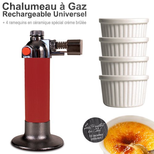 Preisvergleich Produktbild Set mit 4 Porzellan-Flambierer, Crème Brulée