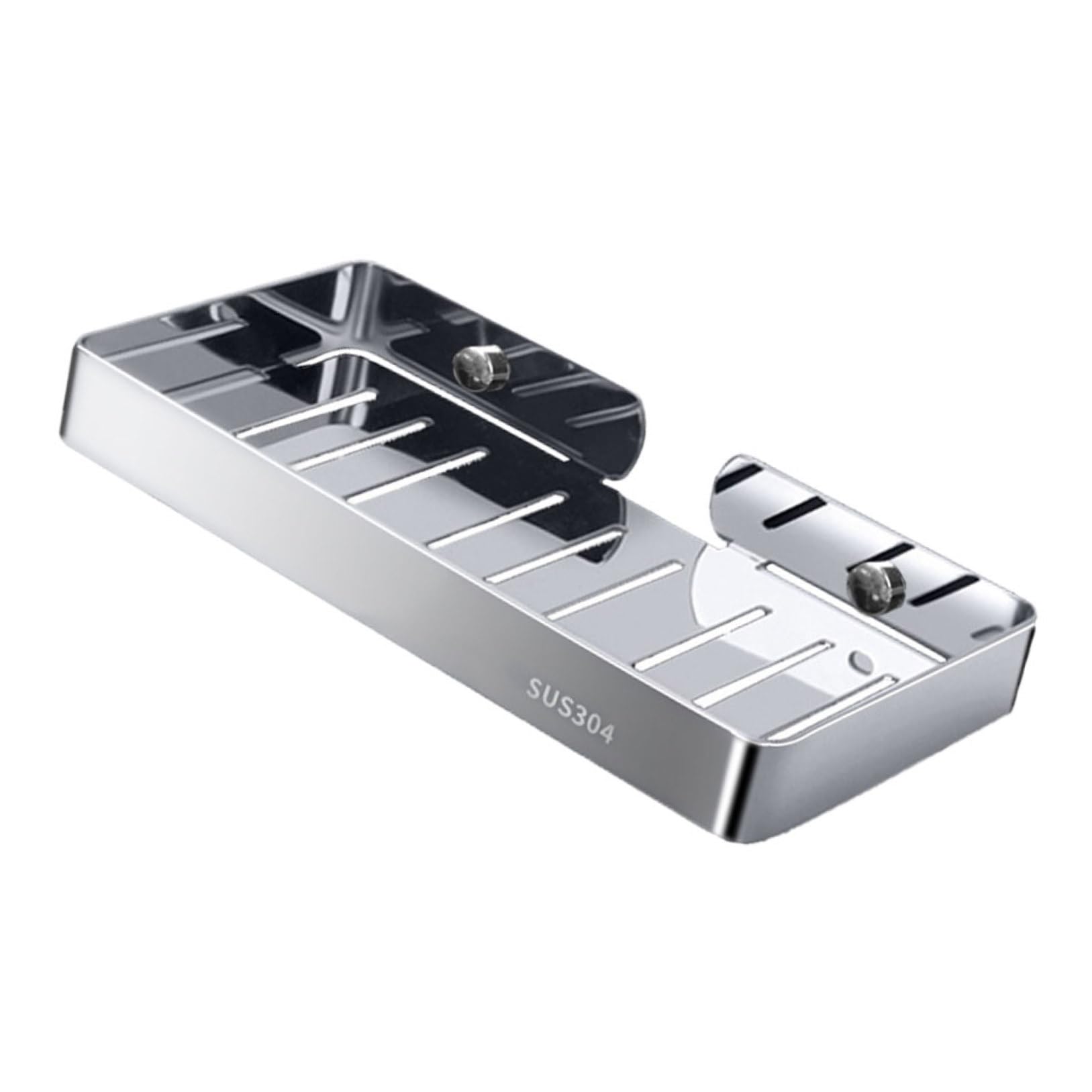 Porte-savon mural acier inoxydable avec égouttoir pour savon solide