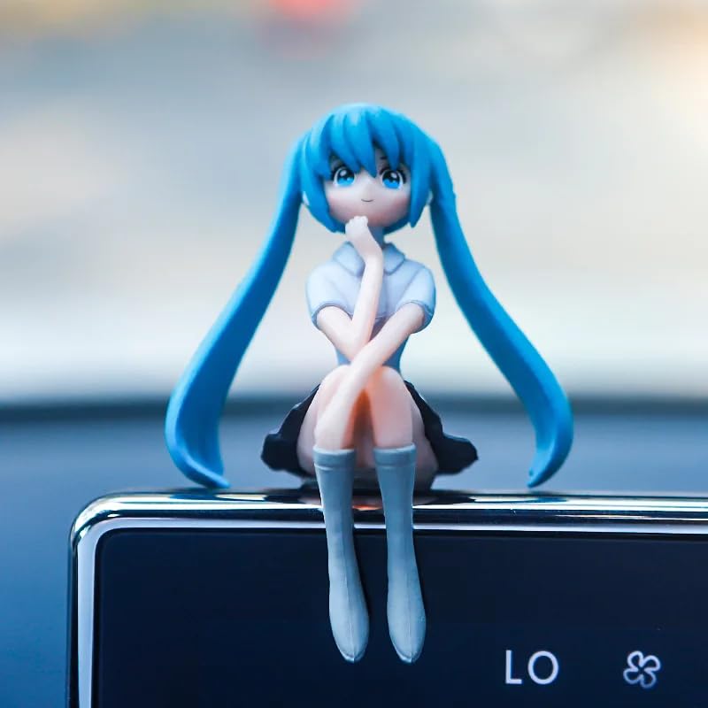 Image of YOURKARTS.COM Mini Showpiece Cute Girl Pack of 6 Mini Figurines | Decorative Set for Car Dashboard, Home Decor or Desk Display | Small Cartoon Statues | car Accessories