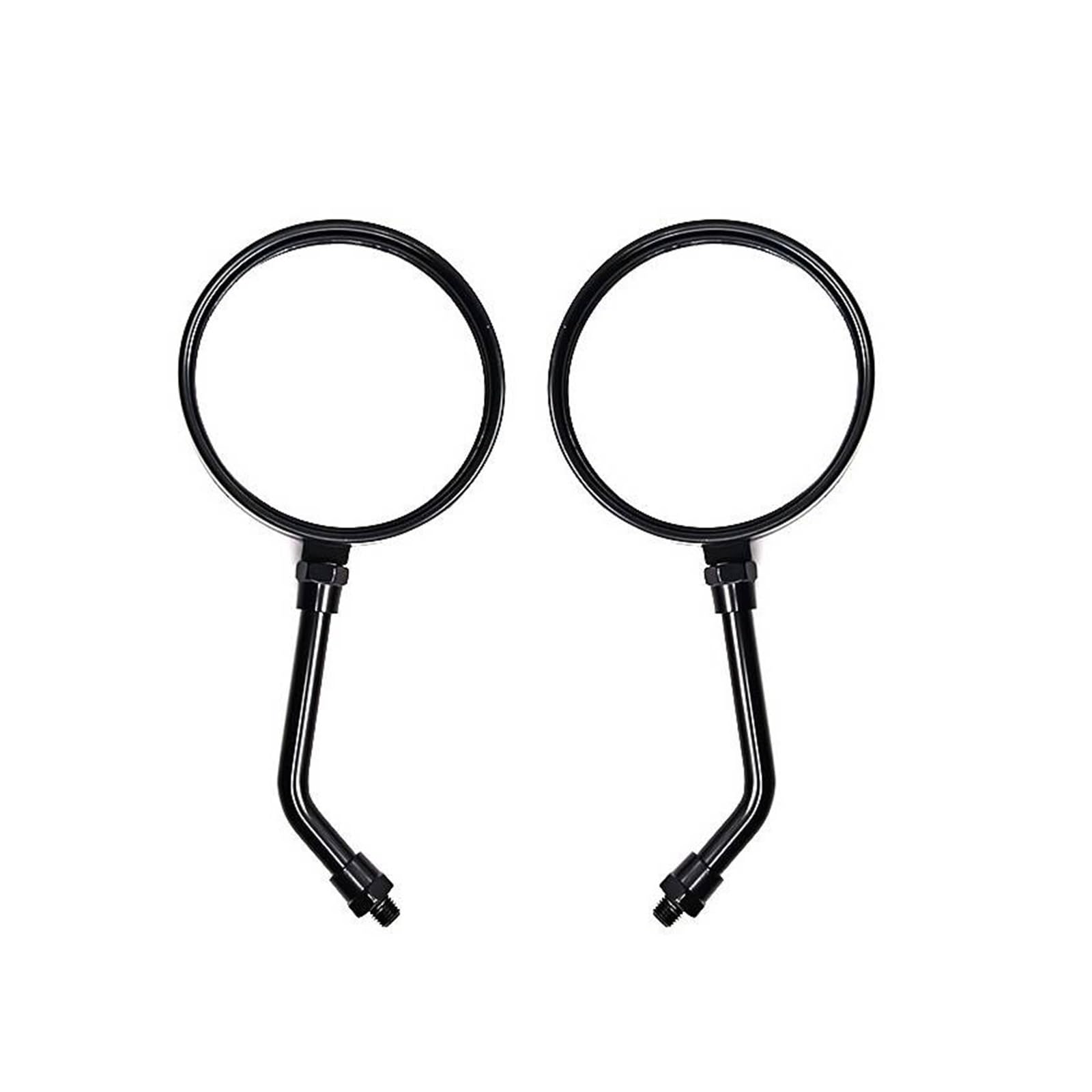 Motocyklowe Lusterka Wsteczne Moto Lusterko końców Lusterka motocyklowe Uniwersalne lusterko wsteczne do skutera 10 mm, regulowane lusterko boczne ABS(2 Pcs Short-Black)