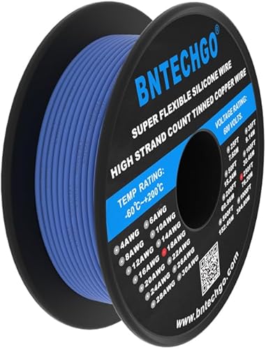 Vista 16 de BNTECHGO Carrete de alambre de silicona calibre 18 de 250 pies, color rosa, flexible, alambre de cobre estañado trenzado de 18 AWG Rosa