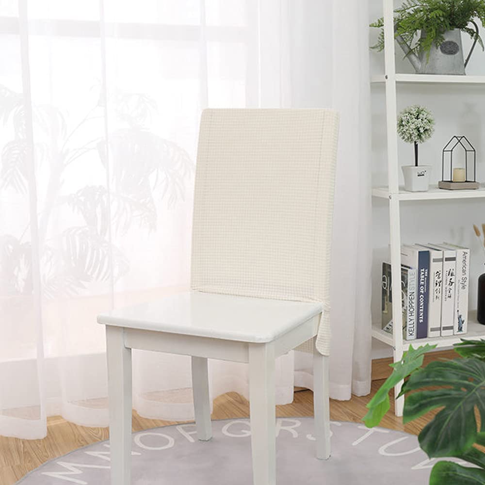 Bestenrose Lot de 6 housses de dossier de chaise extensibles en jacquard avec jupe stretch amovibles lavables universelles pour salle à manger, hôtel, marron foncé Bestenrose Lot de 6 housses de dossier de chaise extensibles en jacquard avec jupe stretch amovibles lavables universelles pour salle à manger, hôtel, marron foncé