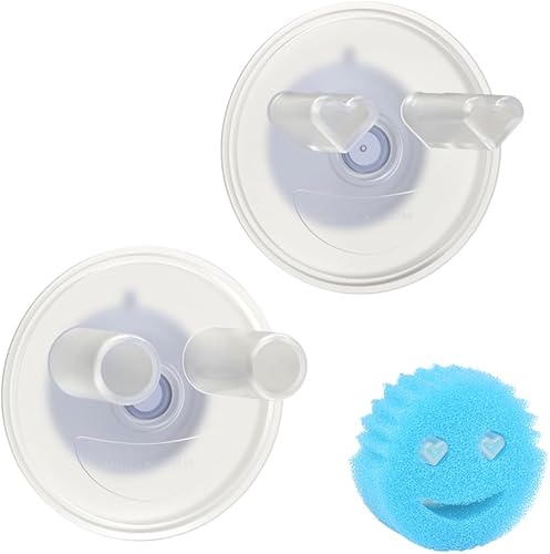 SOPHICO Soporte de esponja para fregadero de cocina, soporte de ventosa para cocina, organizador de fregadero de baño para esponja sonriente,