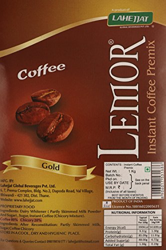 Image of Lemor Gold Lemongrass Ginger Flavour Instant Tea Premix 3 kg|Instant premix Coffee 7kg|premix Coffee and Tea for Vending Machine |Ready to drink tea