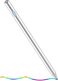 Stylus Pen Digital Pencil Fine Point Active Pen for Touch Screens, Compatible with iPhone iPad and Other Tablets (Silver)