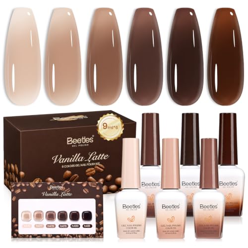 Beetles Brown Nude Fall Jelly Gel Nail Polish Set
