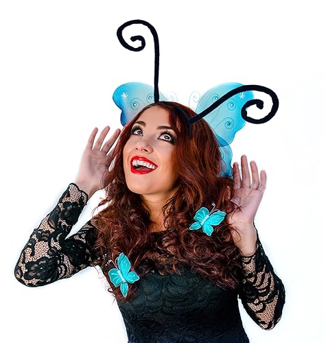 image for Liatunou Butterfly Antenna Headband Moth Bug Antenna Headband Accessor