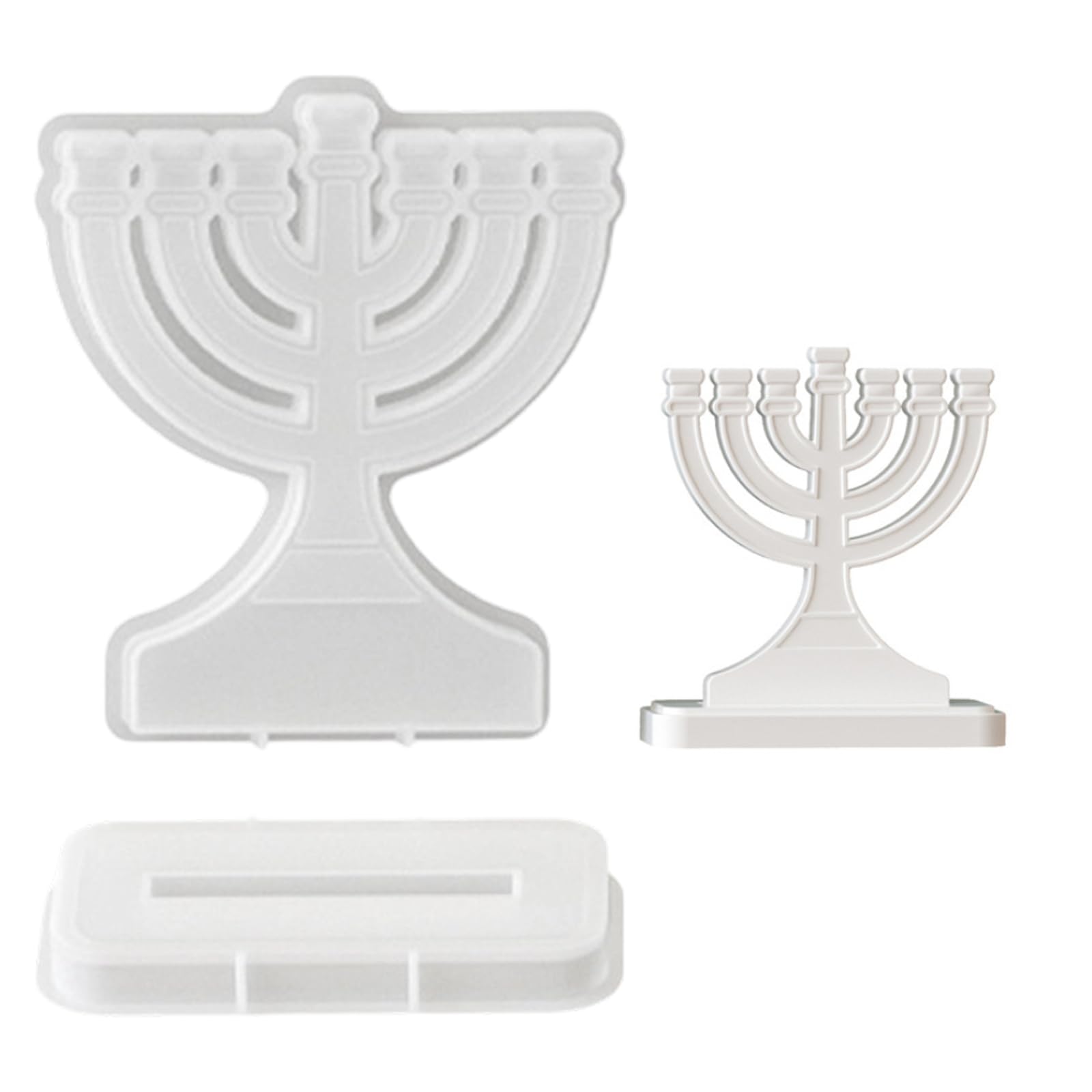 ZEPFJHE Flexible Food Grade Silicone Hanukkah Set, Branch Designs for Holiday Making Food Grade Silicone