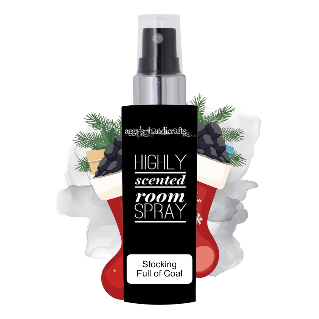 STOCKING FULL OF COAL Handmade Highly Scented Room Spray Mist Air Freshener for Home