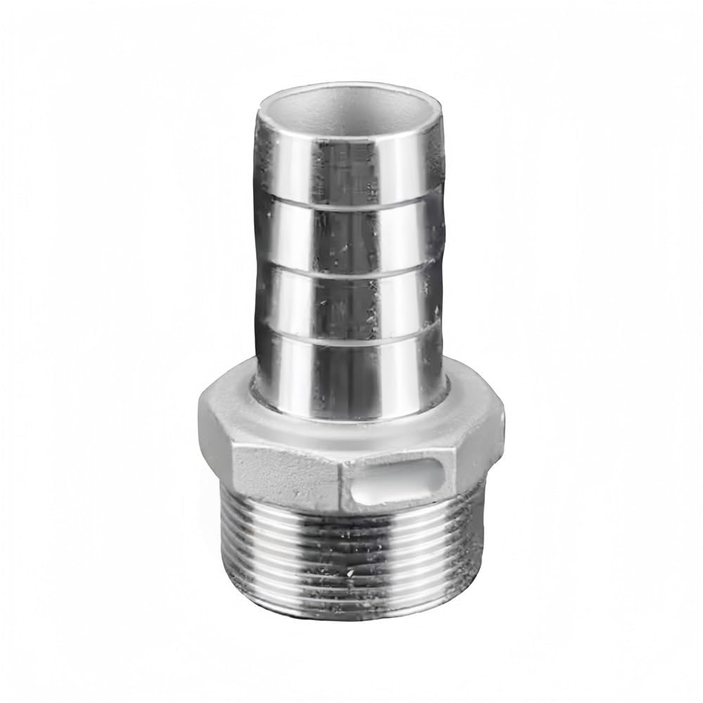 Stainless Steel Male Barb, 304 Stainless Steel Pagoda Hose Barb Fittings Male Thread, Multiple Sizes(38mm*1.5inches)