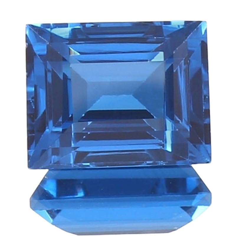 Tourmaline bleue naturelle du Mozambique taille radiante 8x12mm pour création de bijoux