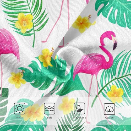 Joisal Toddler Girls Underwear 2t Cotton Panties Little Girl Personalized Undies Kids Briefs Pink Flamingos Plants3