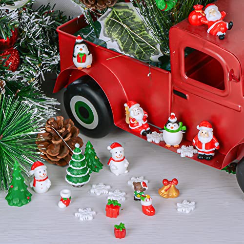 Christmas Miniature Ornaments, 45 Pcs Resin Fairy Garden Christmas Accessories, Diy Mini Snow Globe Figurines Crafts For Christmas Party #TOP1