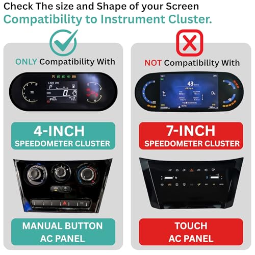 Image of Wisely 4Pcs - Screen Guard for TATA NEXON (2026) Pure+ /Pure+ S /Smart+S CNG Car Display Protector - 10.25 inch INFOTAINMENT (Round Corners) + 4 inch MID + STEERING + AC Panel (Manual Buttons) Console - Stereo Car Accessories