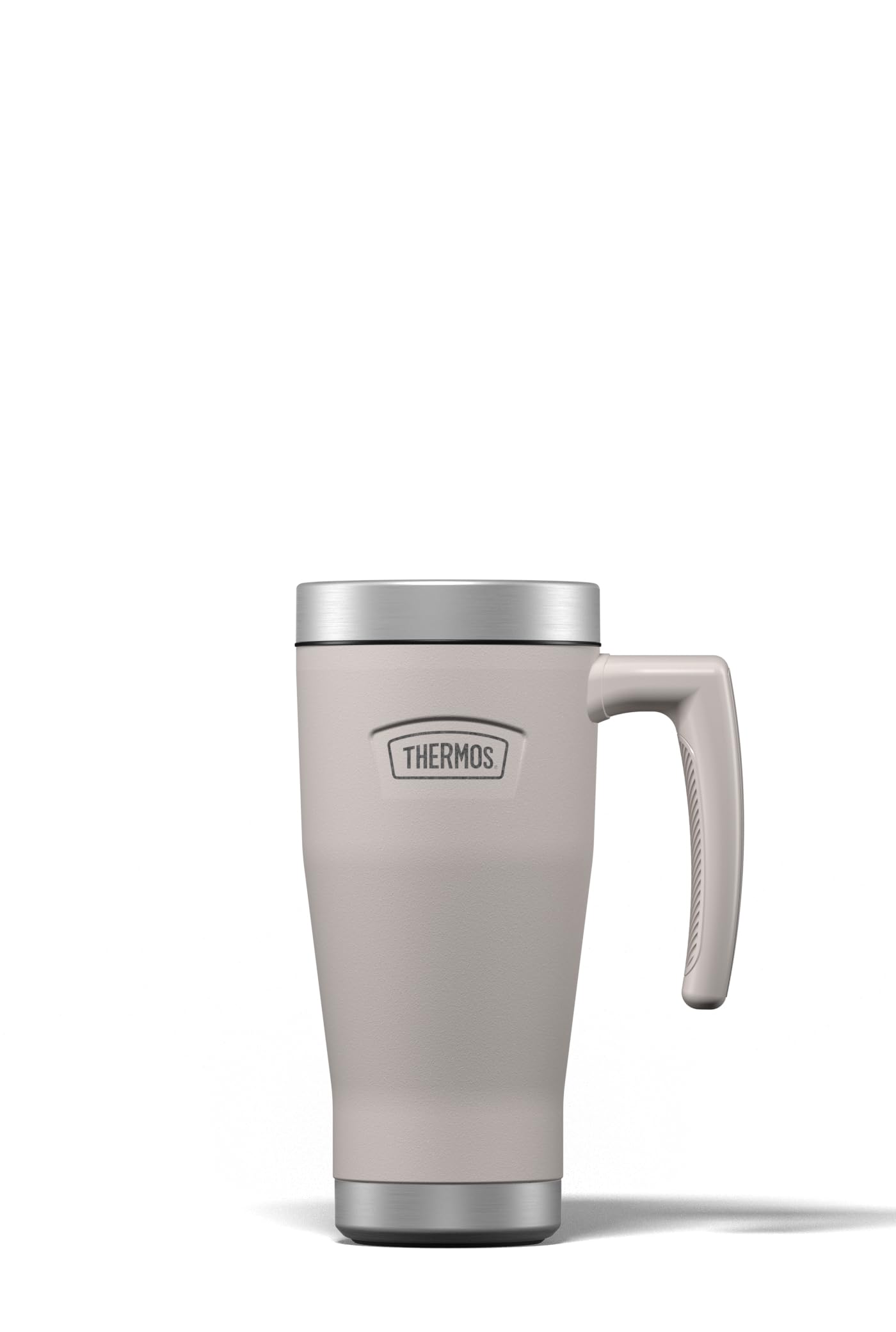 Thermos - Icon Sandstone Travel Mug (470ml), Reusable Insulated Stainless Steel Coffee Cup for Hot or Cold Drinks, Vacuum Sealed Water Flask with a Leak-Proof Lid, 7hr Hot/22hr Cold