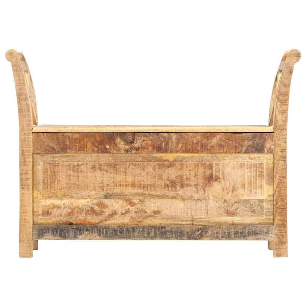 Ławka wejściowa z litego drewna mango 103 x 33 x 72 cm, brązowa z