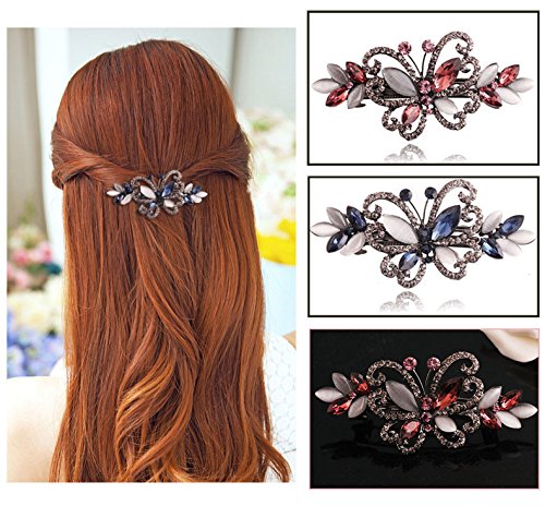 Miniatura 7 de And Dressy Scrunches Para Mujer Horquilla Lateral Con Clip Lateral Accesorios Para El Cabello Más Bonito Para El Cuidado Del Cabello (Púrpura, Talla