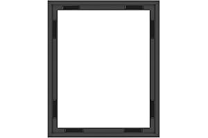 MCS 16x20 Inch Mount Finished Canvases in a Black Frame