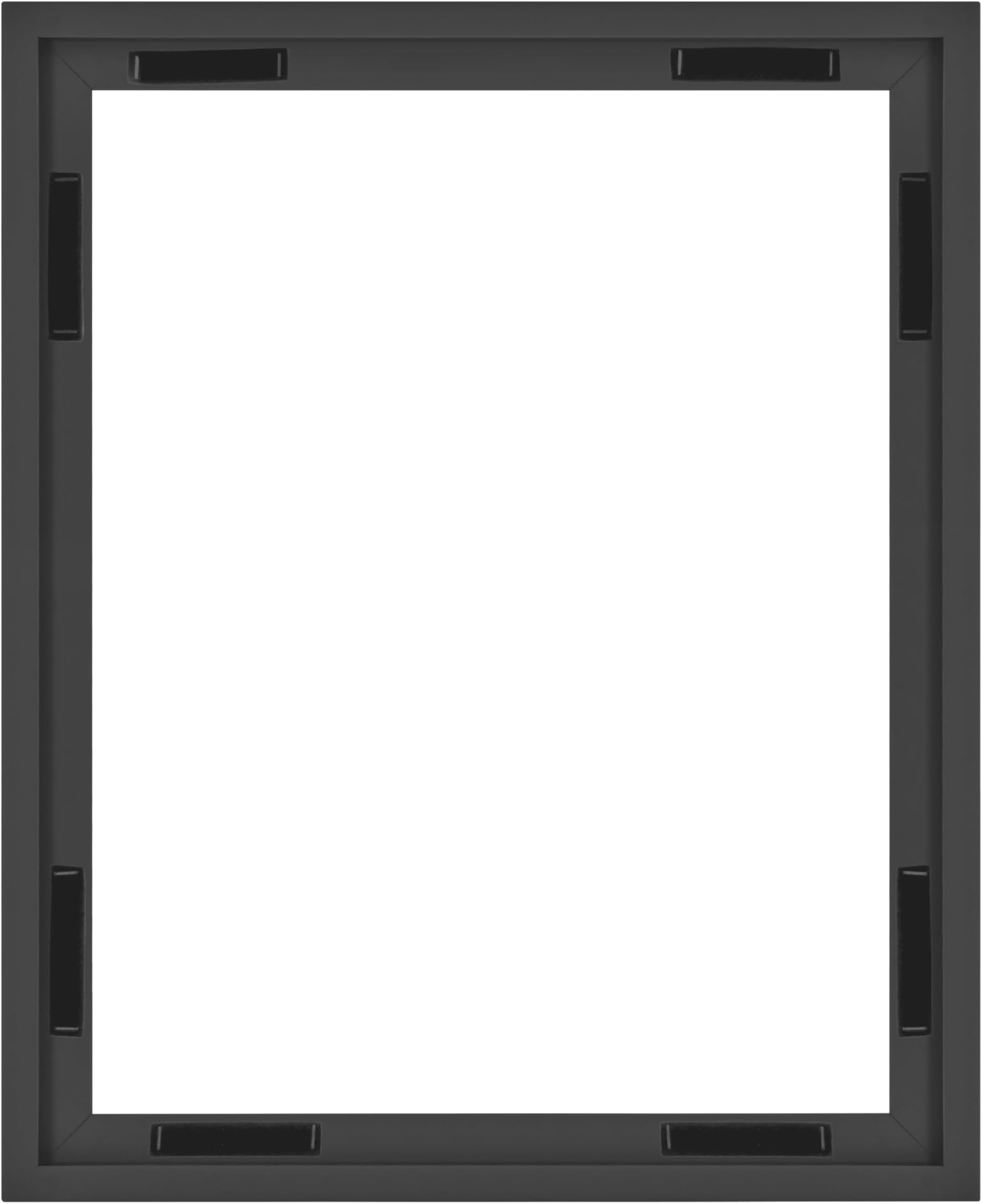 MCS Canvas Float Frames 16x20 Canvas Black Finish Frame, Vertical & Horizontal Wall Hanging Large Frame for Canvas Paintings (1-Pack)