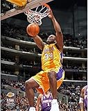 Shaquille O'Neal Los Angeles Lakers Unsigned Jersey Two Handed Slam Dunk vs. Phoenix Suns Photograph - Original NBA Art and Prints